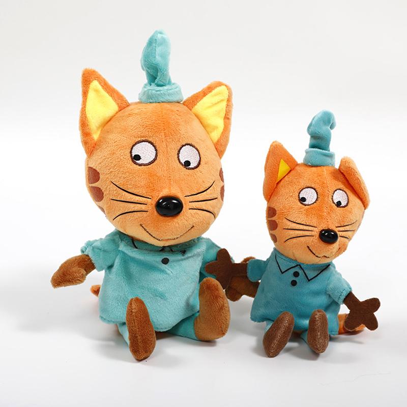 S 20Cm/30Cm Russian Three Kittens Plush Toys Doll Happy Kittens Cat Plush Soft Stuffed Animals Toys For Children Kids Gifts