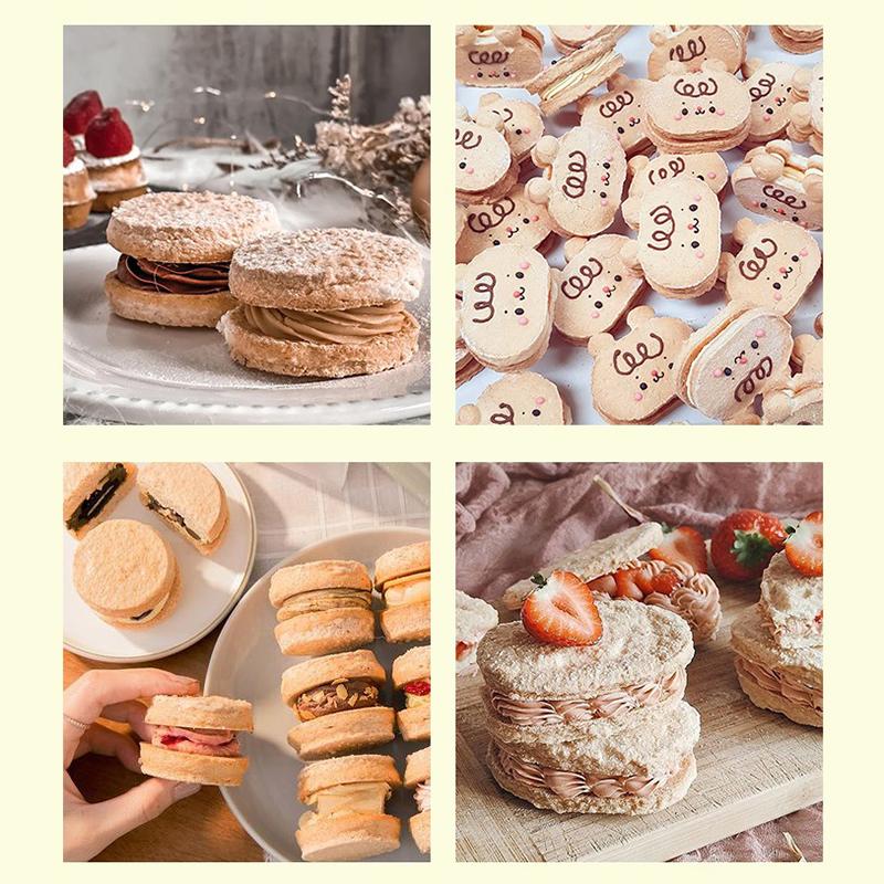 1Pcs Clear Polycarbonate Dacquoise Cake Mold Oval Round Shaped Dakovaz Macaron Mould Cake Decorating Tool Bakeware