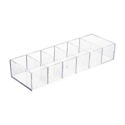 Transparent Sminkställ 6/8-fack Design Klar Kosmetikaförvaringsorganisatör Kompakt Förvaringsfack
