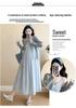 2025 Spring Maternity Lace V-Neck Dress & Knit Cardigan