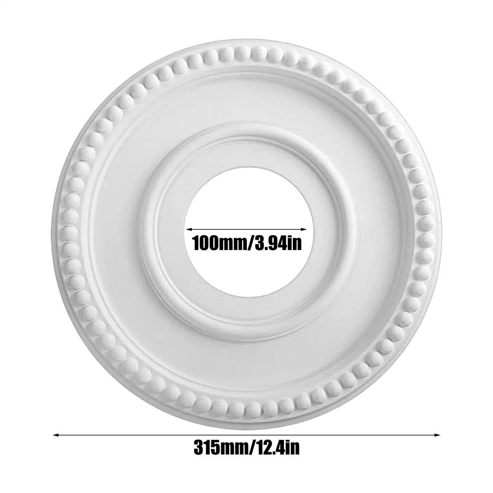 

Медальон для люстры Потолочные медальоны для светильников Основа из ПУ-плиты Декоративное освещение в европейском стиле Для as show белый