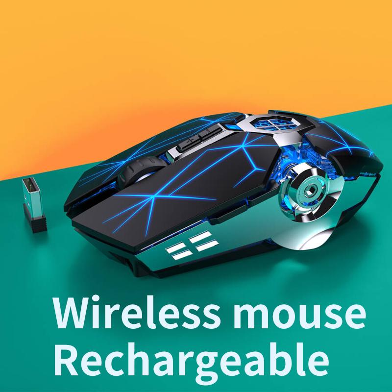 Wireless Mouse Rechargeable Ergonomic For MacBook Laptops Computer PC 2.4G Mice