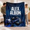 Flanell-Fleece-Decke mit Alex Albon Design, Weiche leichte Überwurfdecke für Bett Sofa Reise