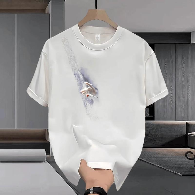 American Street Style Loose Fit Cotton T-Shirt Men Women Casual Short Sleeve Top 2025