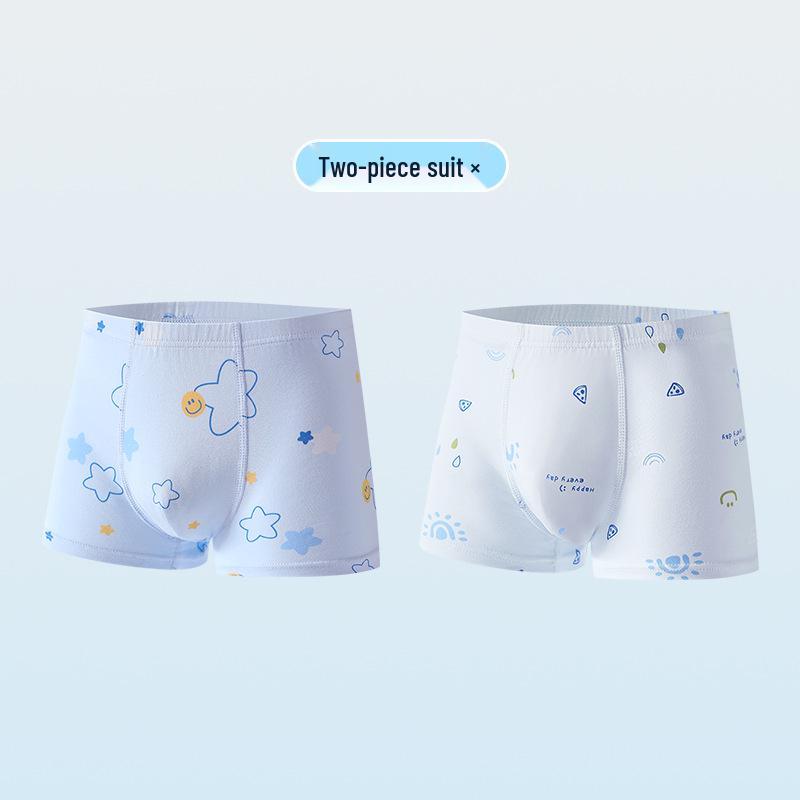 High Elastic Breathable Antibacterial Boys' Cotton Boxer Briefs – Pure Cotton Crotch, Age 10A