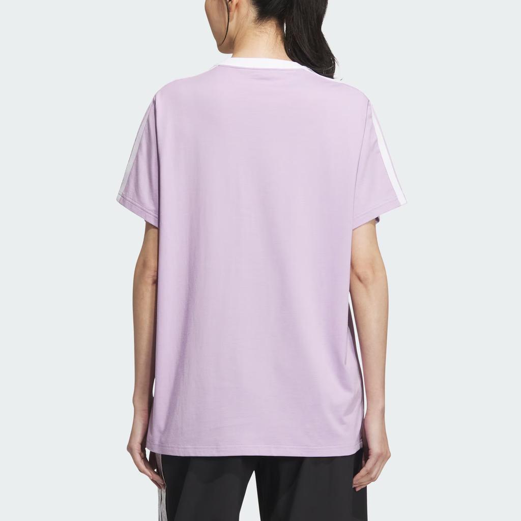 Adidas Boyfriend Story Striped Sports Casual Pullover Short Sleeve T-Shirt Women Tops KB7760