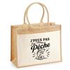 Tote Bag - PLANETEE - I Can't Minimalist - Jute & Cotton - 21 L (43×33×21 Cm) - Handles 65 Cm