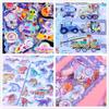Pukupuku Capsule Reward Stickers for Construction Race Sea 3D Animal Capsule Stickers with Sequins and Intricately PVC Ideal for Girls and Creative