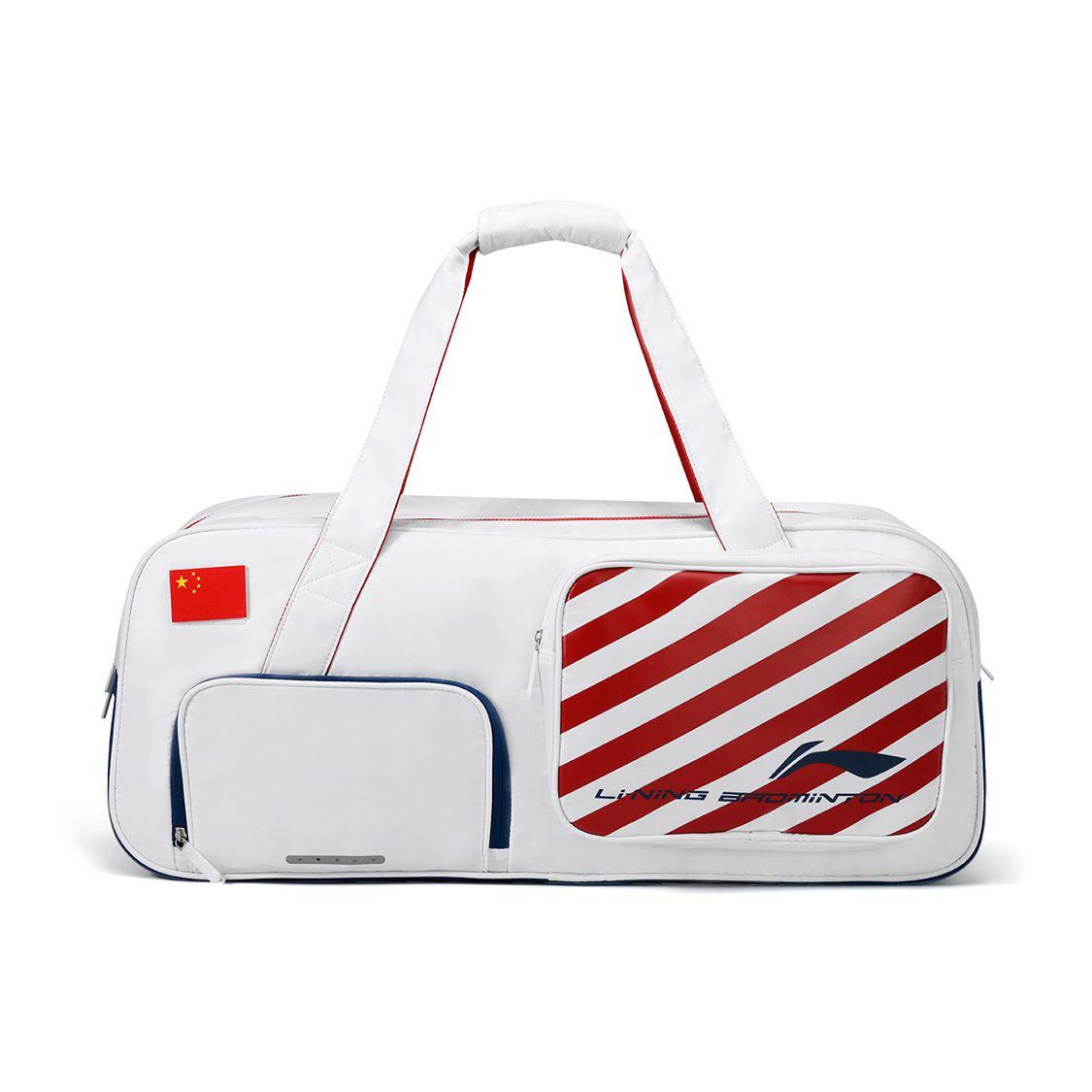 

Li Ning Feather Series Nylon Racket Bag Tote Small Unisex Bags White Red ABJR020-3 White Red