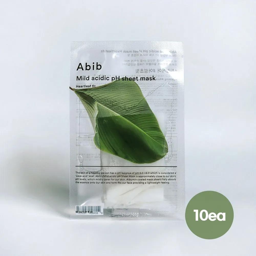 ABIB Mildly Acidic pH Sheet Mask Houttuynia Cordata Fit 10 Sheets