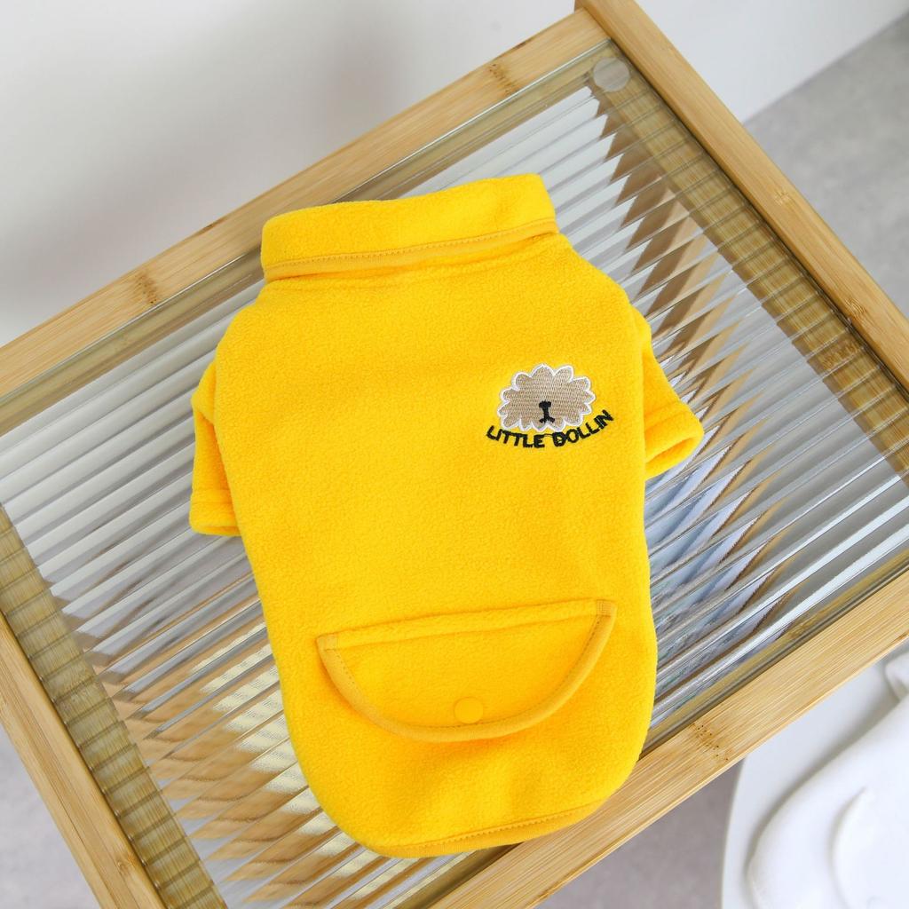 Pet Sweater Fleece Fabric Warm Dog Clothing In Autumn and Winter Fashion Simple Pet Dog Clothing Pet Clothes Puppy Clothes