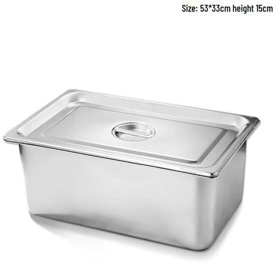 Plat à buffet en acier inoxydable 304 avec couvercle