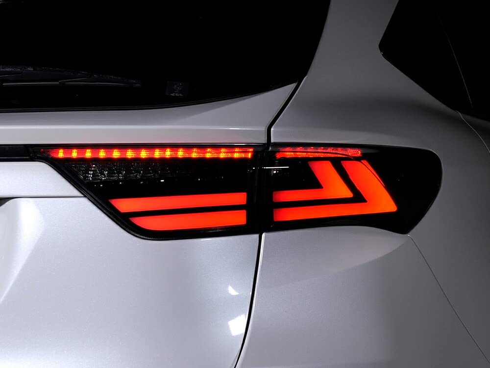 Valenti Jewel LED Tail Lamps ULTRA for Toyota Harrier 60 Light Series, Smoke/Black Chrome, TT60HAU-SB-2