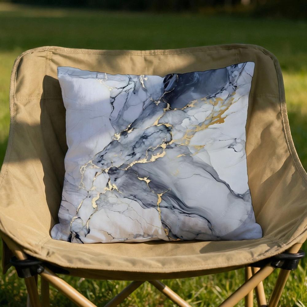 Minimalist Marble Patterned Cushion Cover Soft Reversible  Durable Pillow Cover  MultiScene Use for Home  Car Daily Comfort