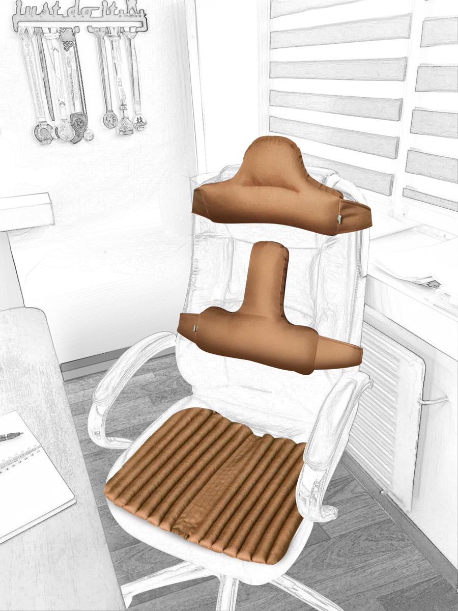 

Накидки на крісло керівника Ekkoseat, наповнювач гречане лушпиння коричневий