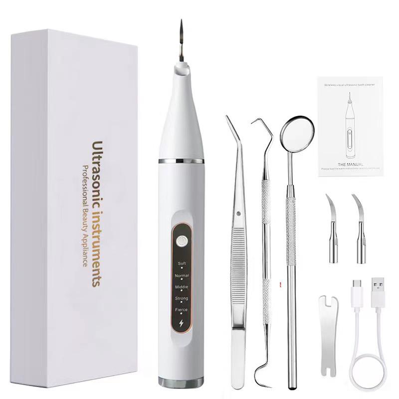 Portable Ultrasonic Tooth Cleaner - Tartar Removal & Whitening Device