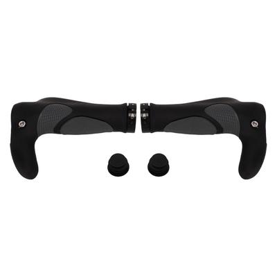 2Pcs Bike Handlebar Grips TPR Rubber Ergonomic Slip Prevention Replacement Bike Ox Horn Grips for