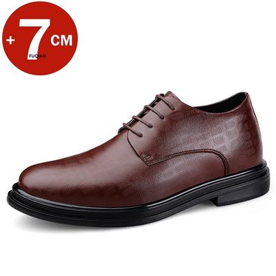 Scarpe Eleganti da Uomo Scarpe con Rialzo Scarpe con Plateau Traspiranti Casual Business Lusso Vera Pelle Morbide Scarpe Rialzate 7CM Più Alto Maschile