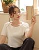 Women's Plus Size Lace Round Neck Two-Piece Look T-Shirt - Short Sleeve, Loose Fit 
