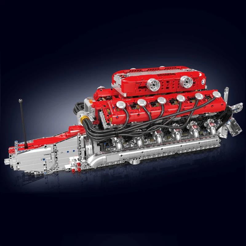 Modelová řada Stavebnice motorů Technické STEM hračky Nádrž Moc Motor V8 Superauto V12 Stavebnice Montážní sada Hračka Děti Dospělí Dárek