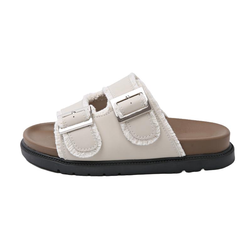 

Женская обувь Женские тапочки Платформа 2025 Лето Мягкие шлепанцы Ретро Лаконичные тапочки Женские летние туфли Шлепанцы Pantofle Platfor 39 бежевый