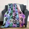Pet Paw Print Blanket Unique Home Decor Gift For Dog Loverst61