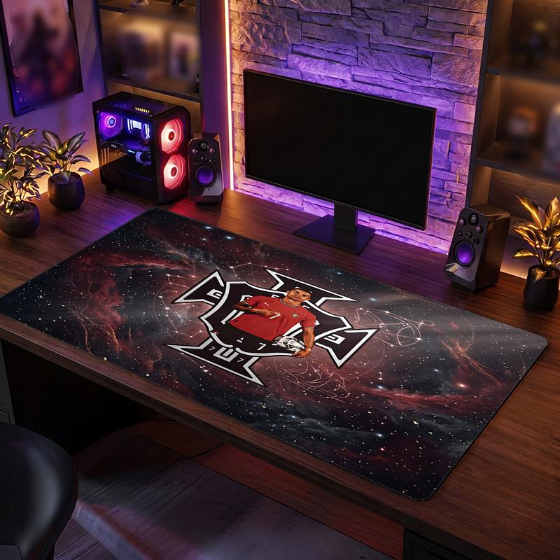 Portugal Football Crest Mouse Pad, Extended Non Slip Rubber Desk Mat for Gaming Office Laptop Fan Gift