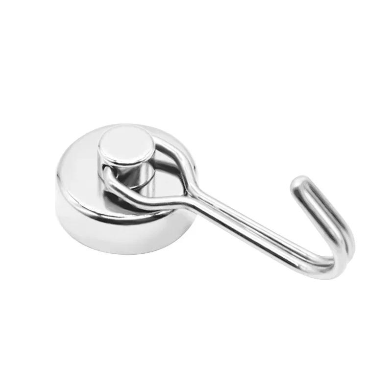 1Pcs 0-5kg Heavy Duty Magnetic Hooks Swivel Swing Magnetic Hook Strong Neodymium Magnet Hooks for Hanging, Perfect for Refrig 1