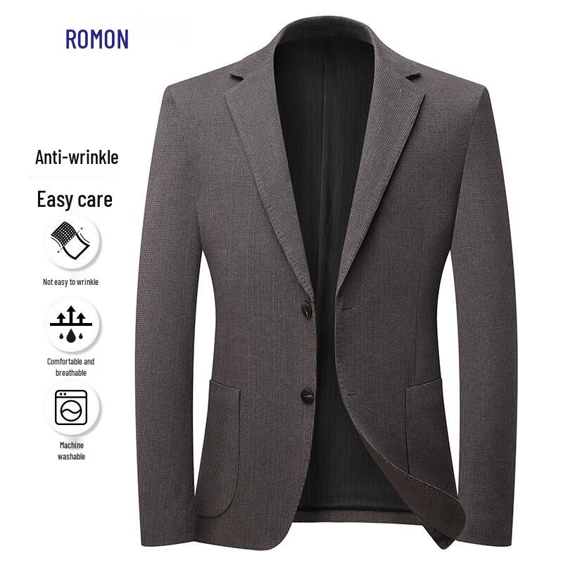 Romons Men s Autumn/Winter Plaid Business Casual Suit Jacket 180A