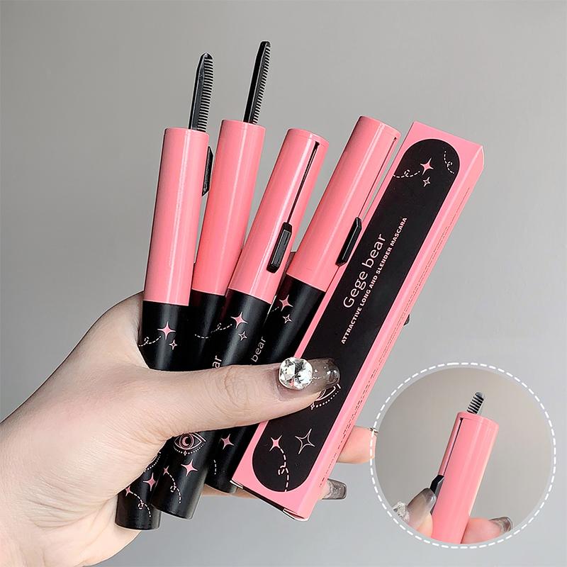 Natural Fiber Lengthening Mascara Silky Creamy Eyelash Waterproof Super Long Lasting Quick Dry Thick Curling Mascara