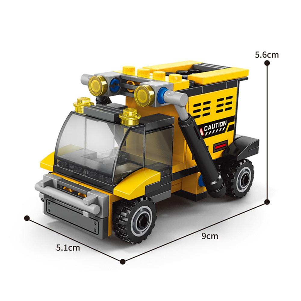 Ingenieurwesen Turmdrehkran LKW Bagger Kran Wagen Stadt Baufahrzeug Auto Bausteine Ziegel Modell Kinderspielzeug Geschenk