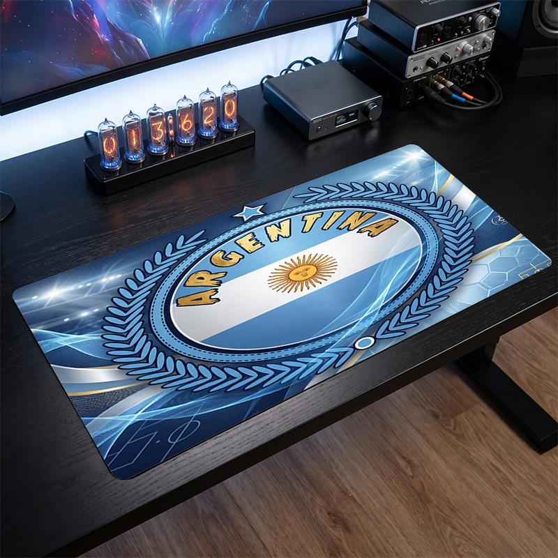 Tappetino Mouse Scudo Calcio Argentina, Tappetino da Scrivania Esteso Antiscivolo in Gomma per Gaming Ufficio Laptop Regalo per Fan