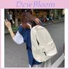 Solid Color Nylon Student Backpack With Large Capacity For Casual Travel And Daily Use Lightweight Urban Style