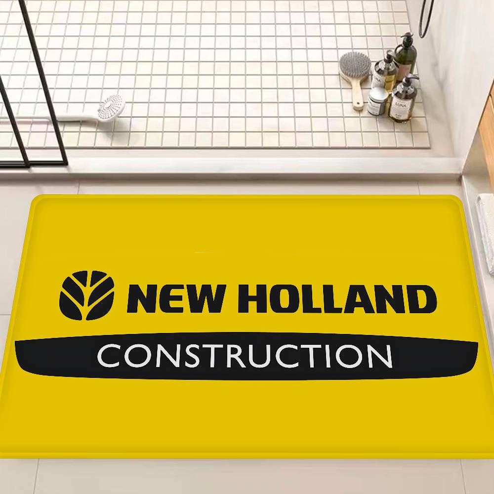 New H-holland Logo Room Mats Anti-slip Absorb Water Long Strip Cushion Bedroon Mat Household Carpets
