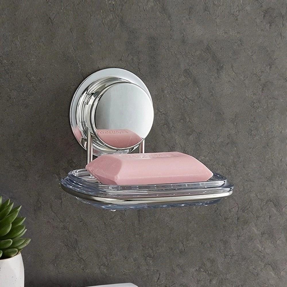 No Punch Soap Dish for Shower Wall Mounted Soap Rack Reusable Soap Sponge Holder  Bathtub