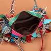 Genuine Leather Bag Contrasting Color Tassel Single-shoulder Crossbody Handbag for Women