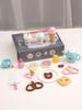 Wooden Afternoon Tea & Dessert Set for Kids - Cake, Cheese, Cookie, Coffee Toy