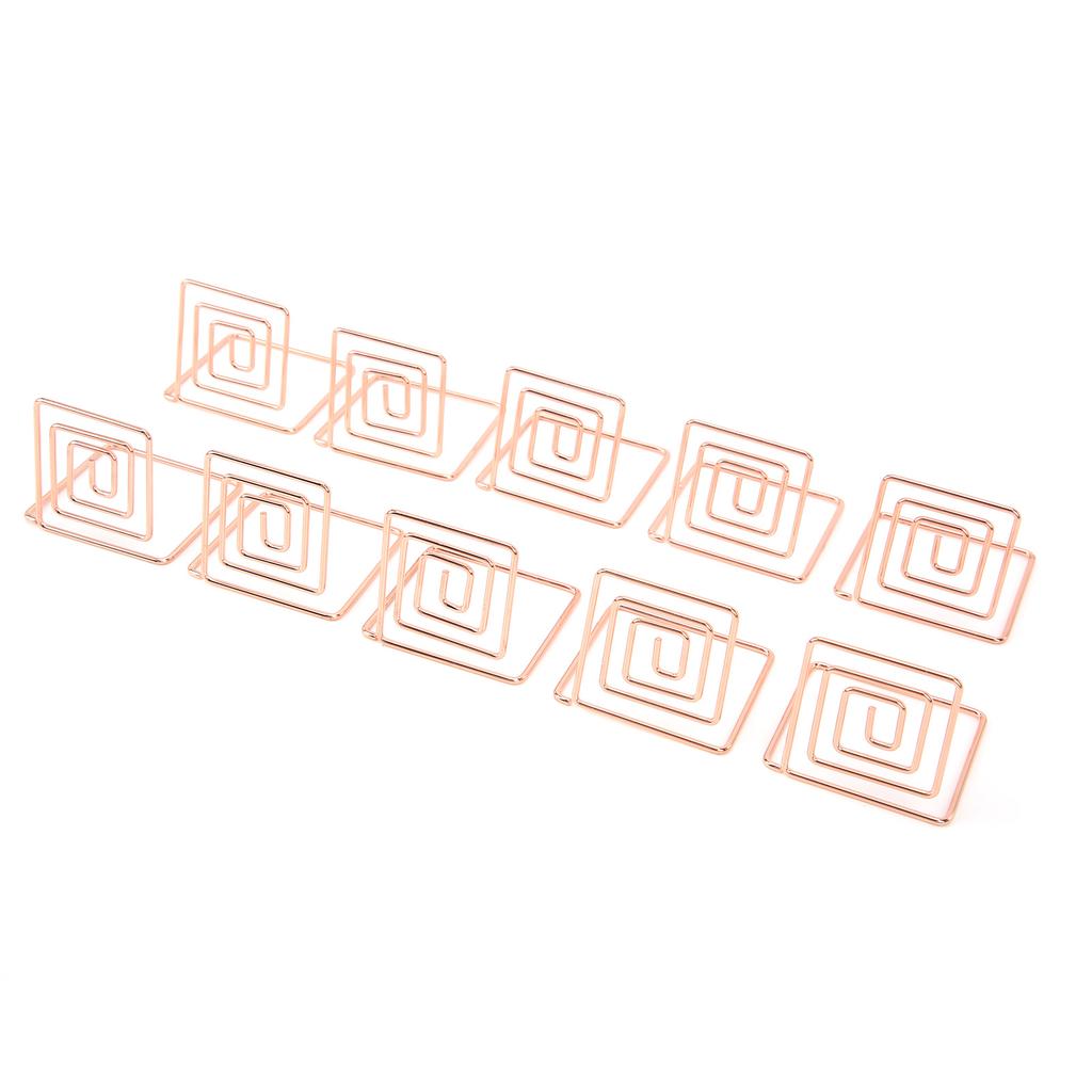 10Pcs Business Card Holder Mini Cute Metal Desktop Message Display Stand for Table Number Photo