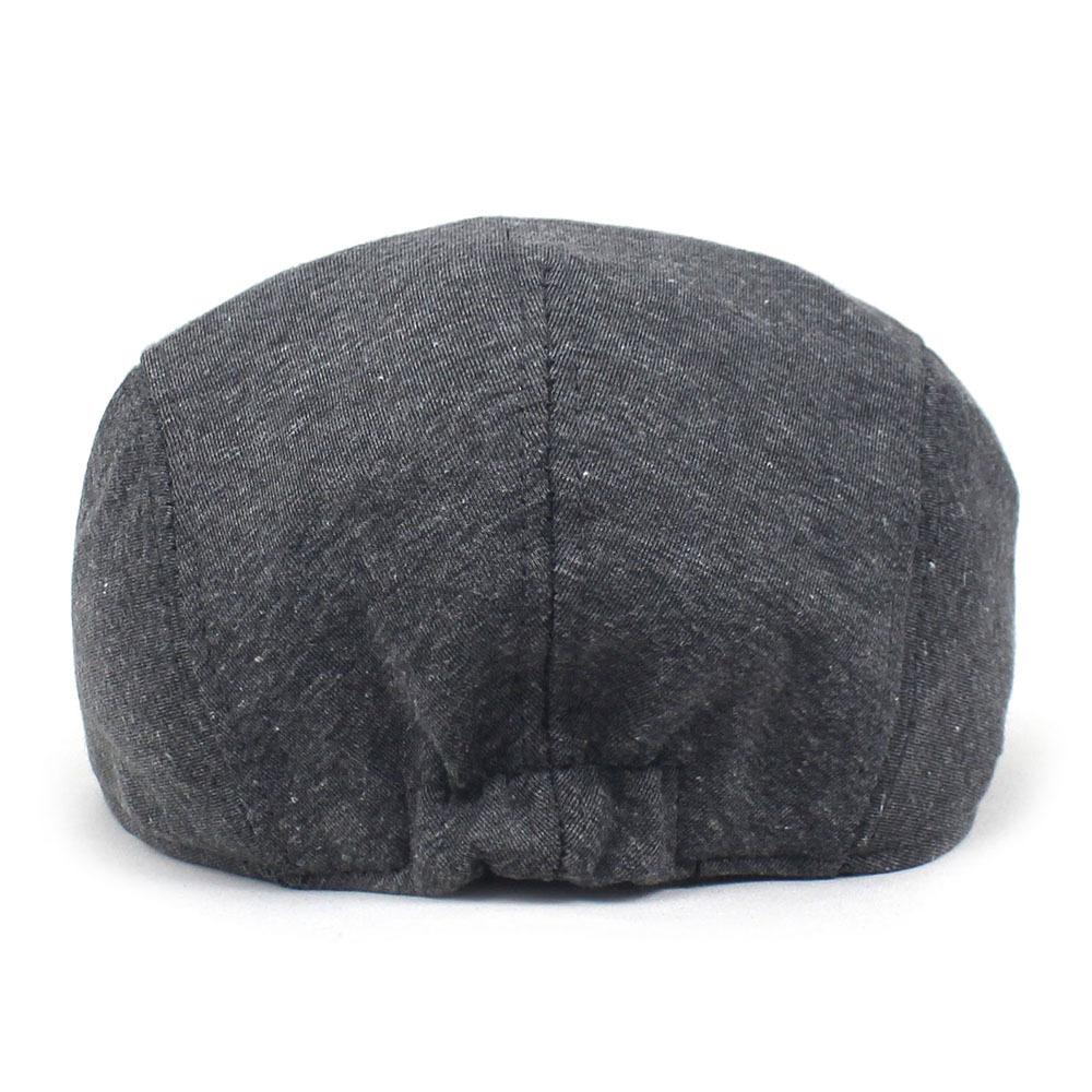 Modny beret męski w jednolitym kolorze czapka z daszkiem typu „jeżyk” czapka męska codzienna czapka dla osób starszych