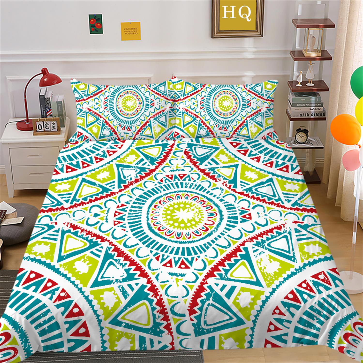 

Богемный домашний комплект постельного белья, классическая роскошная тема, одеяло и наволочка, комплект постельного белья, AU/EU/US, полноразмерное украшение для дома Baby 100x135cm