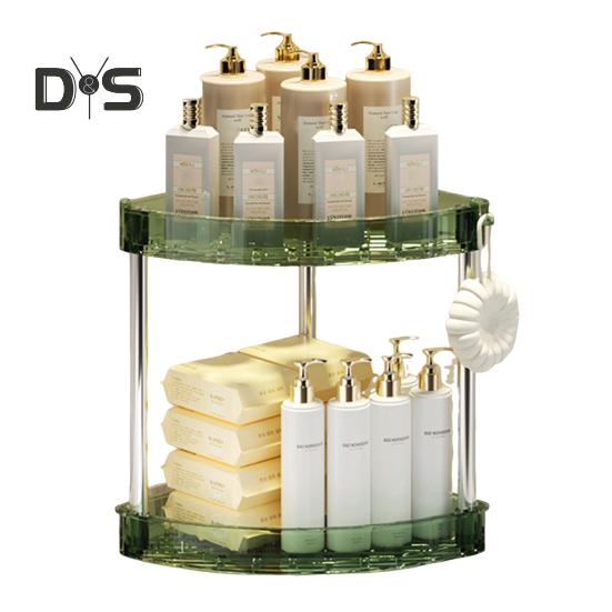 Corner Bathroom Counter Organizer Storage Rack Large Capacity 3 Tier 90 Degree Design Makeup Organizer Perfume Tray