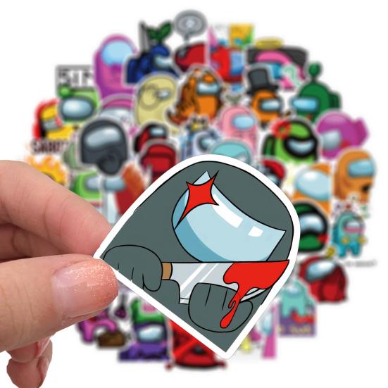 50Pcs Among Us Graffiti Stickers Luggage Laptop Waterproof Self-adhesive Decals