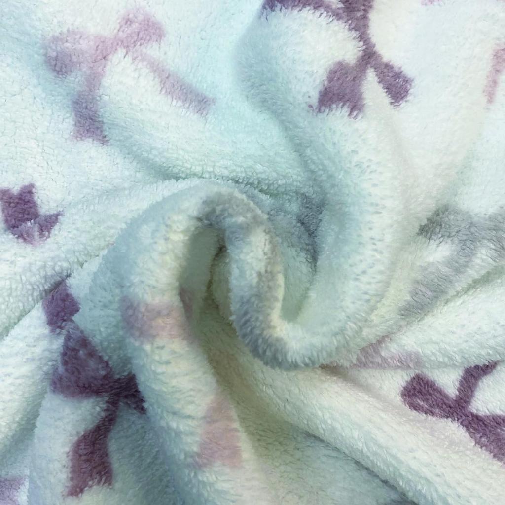 Marushin Pink Ribbon Mini Bath Fleur 0715002800 Towel, Ribbon, Cute, Women's, Microfiber, Fluffy, Absorbent, Quick-Drying,