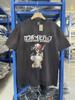 Ss Highquality Anime Portrait Pattern Print Vintage Washed Cotton Short Sleeved High Street Casual Loose Round Neck Tshirt