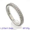 Hand Jewelry, Simple Personalized Woven Double-Row Front And Back Keel Flat Buckle Titanium Steel Men'S Bracelet