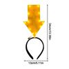 LED Light Up Arrow Headband Funny Novelty Glowing Hair Hoop Party Game Carnival Costume Hair Accessory
