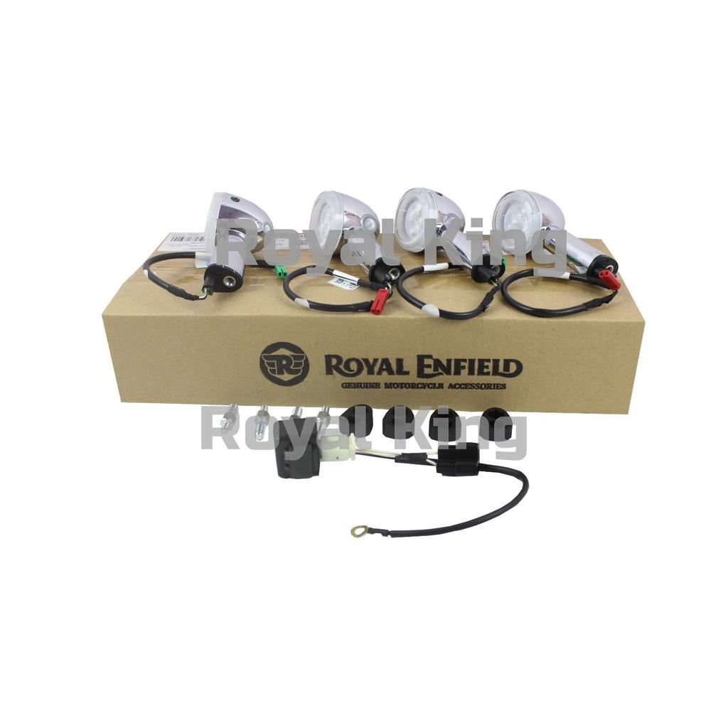 Royal Enfield Meteor 350 "Silver LED Indicators 4 Pcs Set"