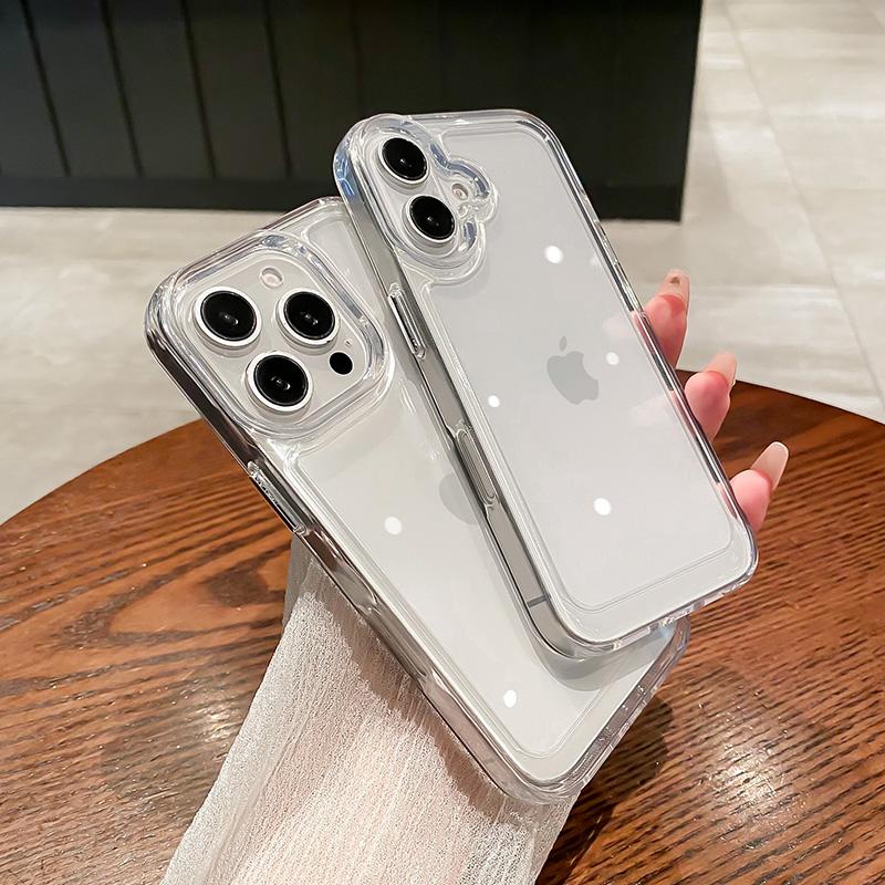 Průhledný akrylový kryt na telefon pro iPhone 17 Air 15 14 13 12 11 16 Pro Max Plus Průhledný nárazuvzdorný ochranný zadní kryt