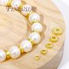 3mm-8mm Beads Separators 18K Gold Plated Spacer Beads For Bracelets Accessories DIY Jewelry Making Supplies,Metal Beads