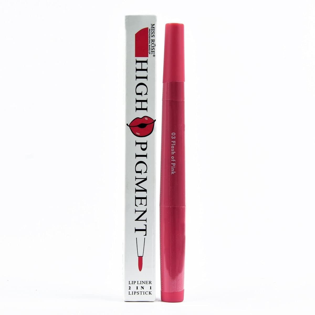 @ Miss Rose Professional Makeup Double Head Matte 03 Lipstick UKZQ190 50%off